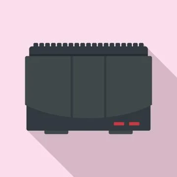 Retro video console icon, flat style Stock Illustration