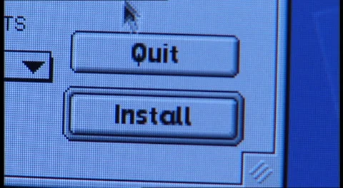 Retro Video Editing with Apple Macintosh (2000) Video stock 276827482