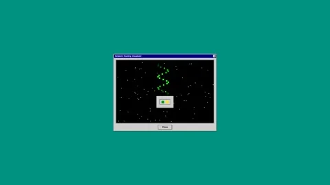 Retro video game animation on a computer screen stock footage Stock Footage 346838007