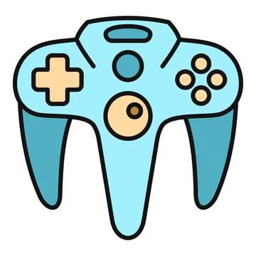Retro video game console controller gamepad icon Stock Illustration