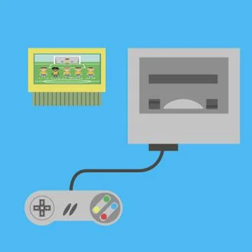 Retro video game console Stock Illustration