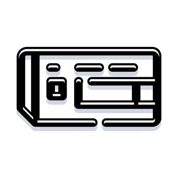 Retro video game console system icon illustration Stock Illustration