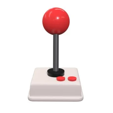 Retro video game controller gamepad joystick 3d Stock Illustration