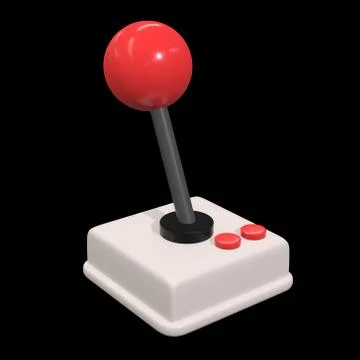 Retro video game controller gamepad joystick 3d Stock Illustration