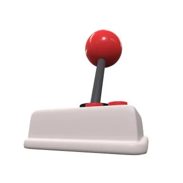 Retro video game controller gamepad joystick 3d Stock Illustration