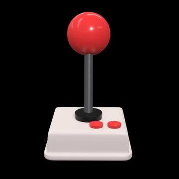 Retro video game controller gamepad joystick 3d Stockillustratie