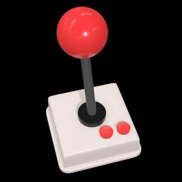 Retro video game controller gamepad joystick 3d Stock Illustration