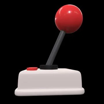 Retro video game controller gamepad joystick 3d Stock Illustration