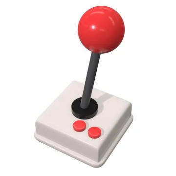 Retro video game controller gamepad joystick 3d Stock Illustration