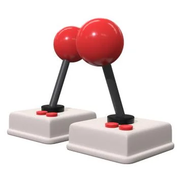 Retro video game controller gamepad joystick 3d Stock Illustration