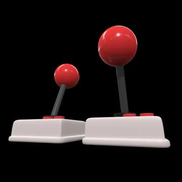 Retro video game controller gamepad joystick 3d Stock Illustration