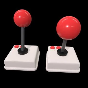Retro video game controller gamepad joystick 3d Stock Illustration