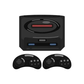 Retro video game controller vector Illustration on a white background Illustrazione stock