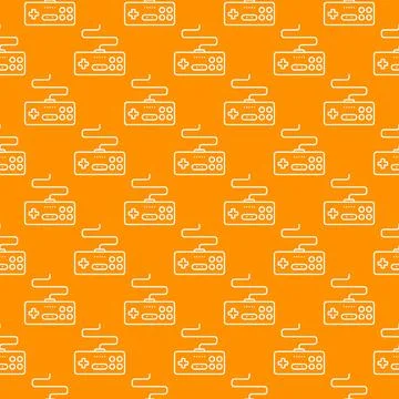 Retro Video Game Controller vector Controlling Wired Device creative outlin.. Stock Illustration