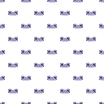 Retro video game controllers seamless pattern background Illustrazione stock