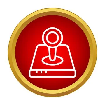 Retro video game joystick arcade gaming icon Stock Illustration