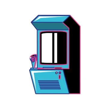 Retro video game machine icon Stock Illustration
