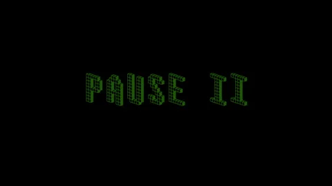 Retro video game pause screen animation Stock Footage 328302512