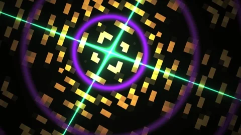 Retro Video Game Target Screen. Stock Footage 334893488