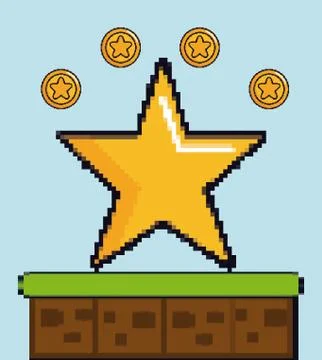 Retro video games design Illustrazione stock