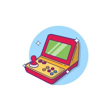 Retro Video Gaming Joystick Consoler Vector Illustration. Stock Illustration