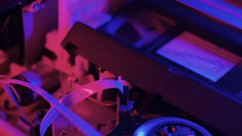 Retro Video Tape Inserted And Ejected Loop Stock Footage 145239024