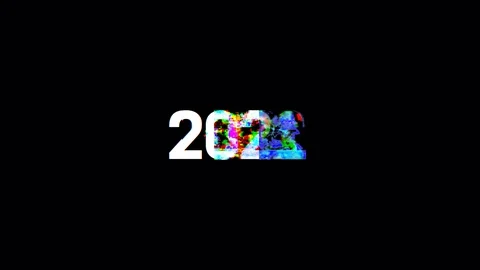 Retro videogame 2021 text computer old tv glitch interference noise screen Stock Footage 103042134