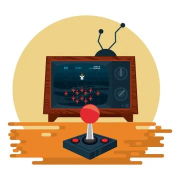 Retro videogame  arcade console Illustrazione stock