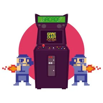 Retro videogame  arcade machine Illustrazione stock