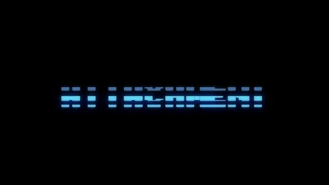 Retro videogame ATTACHMENT word text computer tv glitch interference noise Stock Footage 89862006