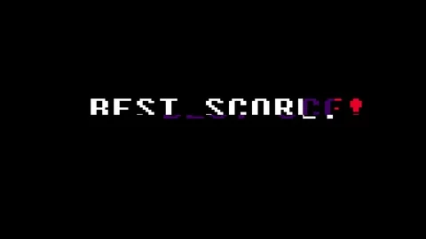 Retro videogame best score text on old tv glitch interference screen ... New Stock Footage