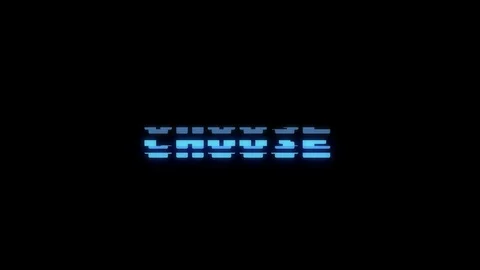 Retro videogame CHOOSE text computer old tv glitch interference noise screen Stock Footage 88536196