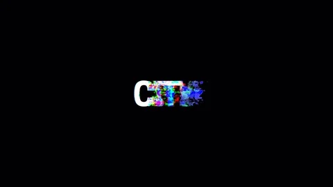 Retro videogame CITY text computer old tv glitch interference noise screen Stock Footage 103042964