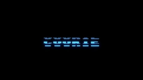 Retro videogame COOKIE word text computer tv glitch interference noise screen 動画素材 89864080