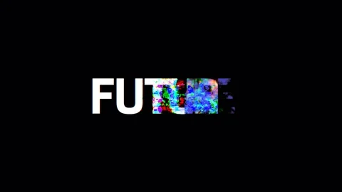 Retro videogame FUTURE text computer old tv glitch interference noise screen Stock Footage 103044421