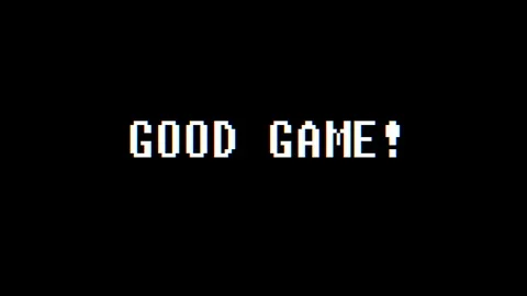 Retro videogame GOOD GAME text computer glitch interference noise screen Stock Footage 87214101