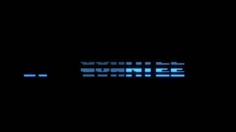 Retro videogame GUARANTEE word text computer tv glitch interference noise screen Stock Footage 90373338