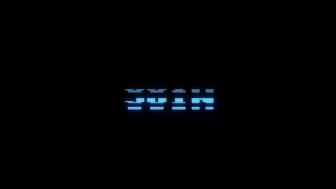 Retro videogame JOIN word text computer tv glitch interference noise screen Stock Footage 89779713