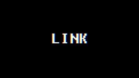 Retro videogame LINK word text computer tv glitch interference noise screen Stock-Footage 89780007