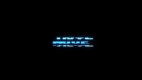 Retro videogame MOVE word text computer tv glitch interference noise screen Video stock 89908937