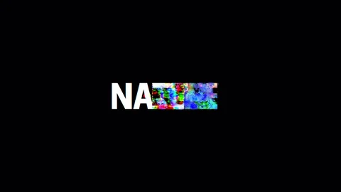 Retro videogame NATURE text computer old tv glitch interference noise screen Stock Footage 103046836