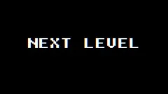 Retro Videogame Next Level Text On Compu Stock Video Pond5
