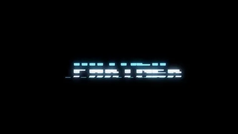 Retro videogame PARTNER word text computer tv glitch interference noise screen Stock Footage 90077348