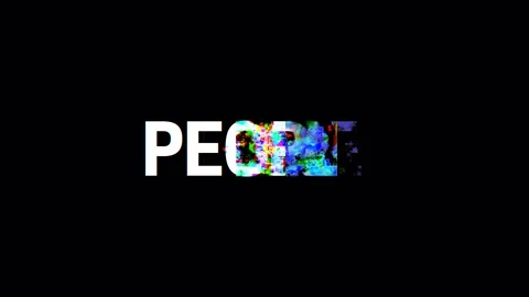 Retro videogame PEOPLE text computer old tv glitch interference noise screen Stock Footage 103047192