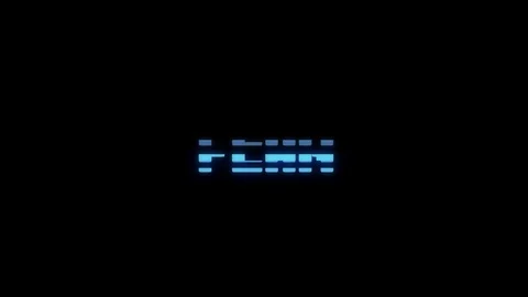 Retro videogame PLAN word text computer tv glitch interference noise screen Video stock 90075897
