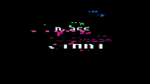 Retro videogame press start text on old tv glitch interference screen ... New Stock Footage