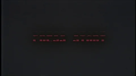 Retro videogame PRESS START text computer old tv glitch interference noise Stock Footage 87313674