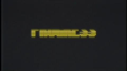 Retro videogame PROGRESS word text computer tv glitch interference noise screen Video stock 90076724