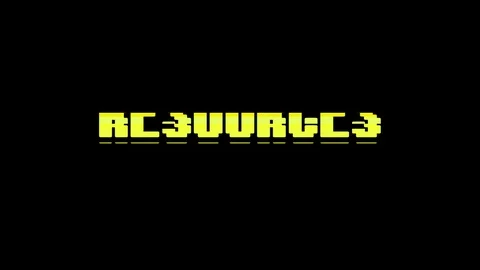 Retro videogame RESOURCES text computer old tv glitch interference noise screen Stock Footage 88619425