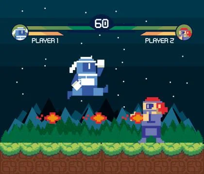 Retro videogame  screen arcade background card Stock Illustration